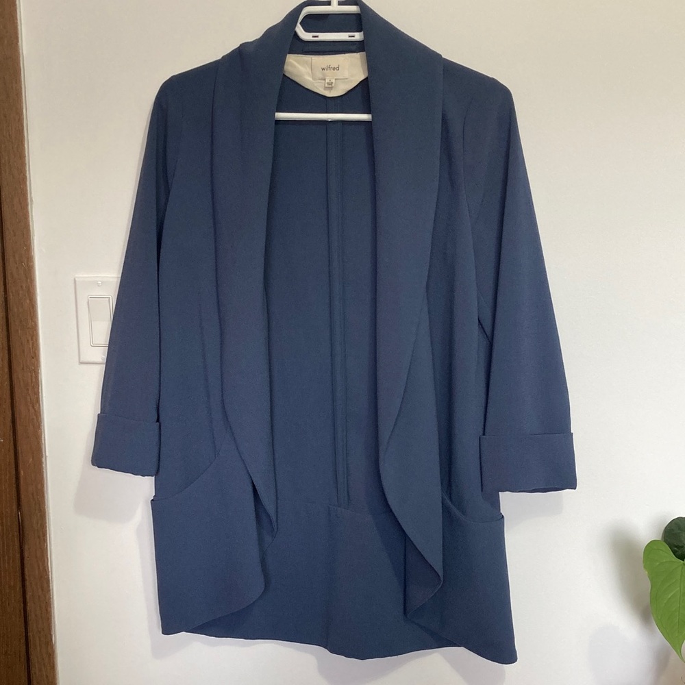 Aritzia Wilfred Chevalier Blue Women's Blazer Size 4